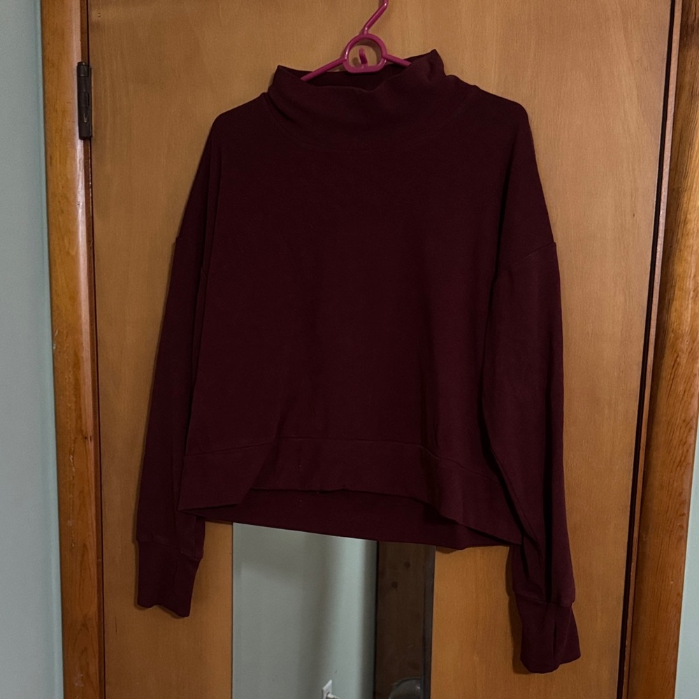 Burgundy Mockneck Sweater